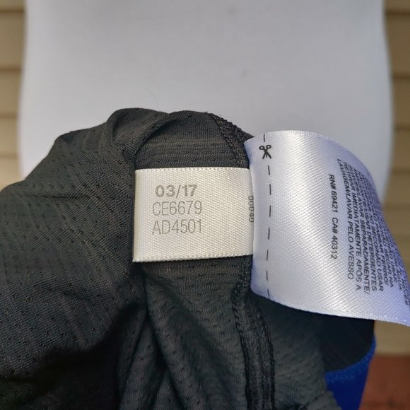 🔴SOLD🔴 Reebok Activchill Fitness Tank Top Black Blue Print Gym Yoga Workout - Picture 15 of 16